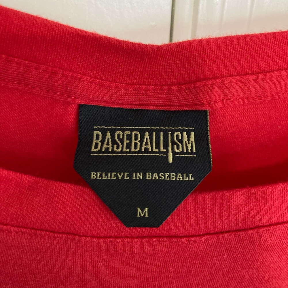 Women's Red Graphic Muscle Tee - Picture 5 of 5
